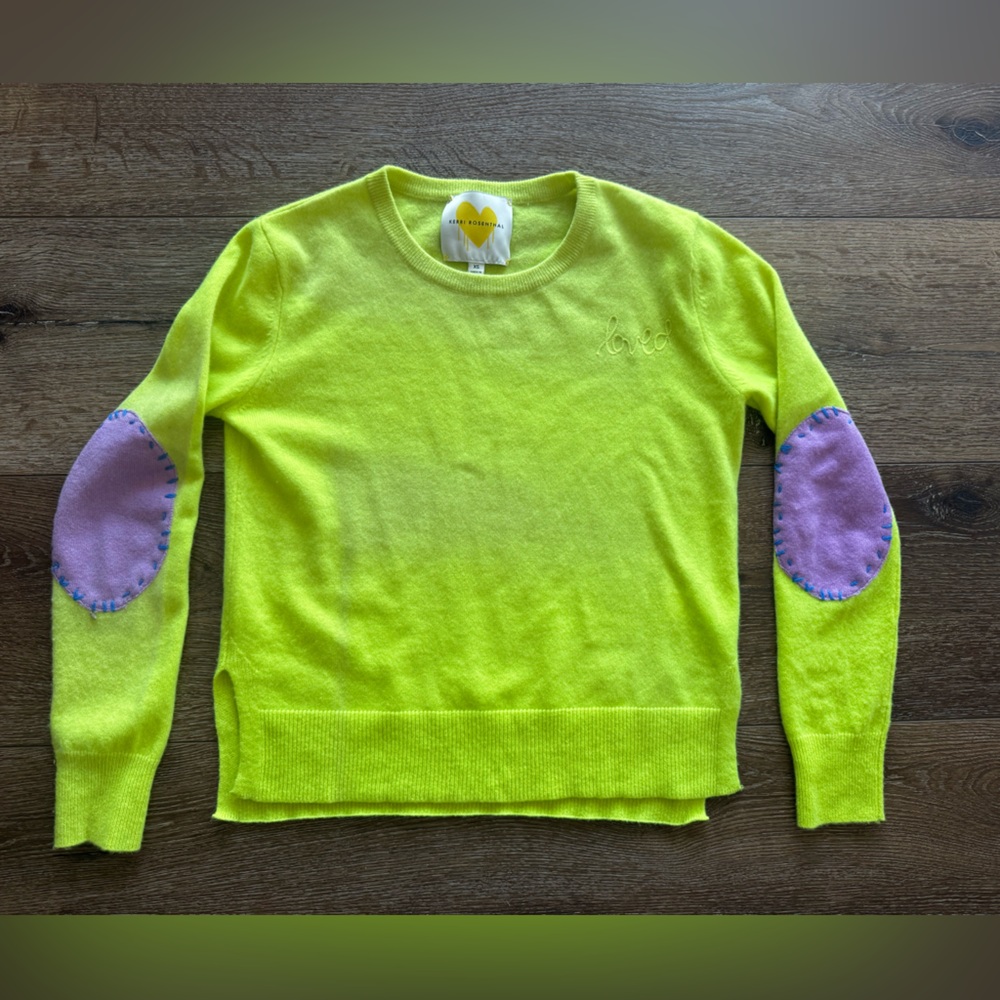Kerri Rosenthal patch work cashmere sweater